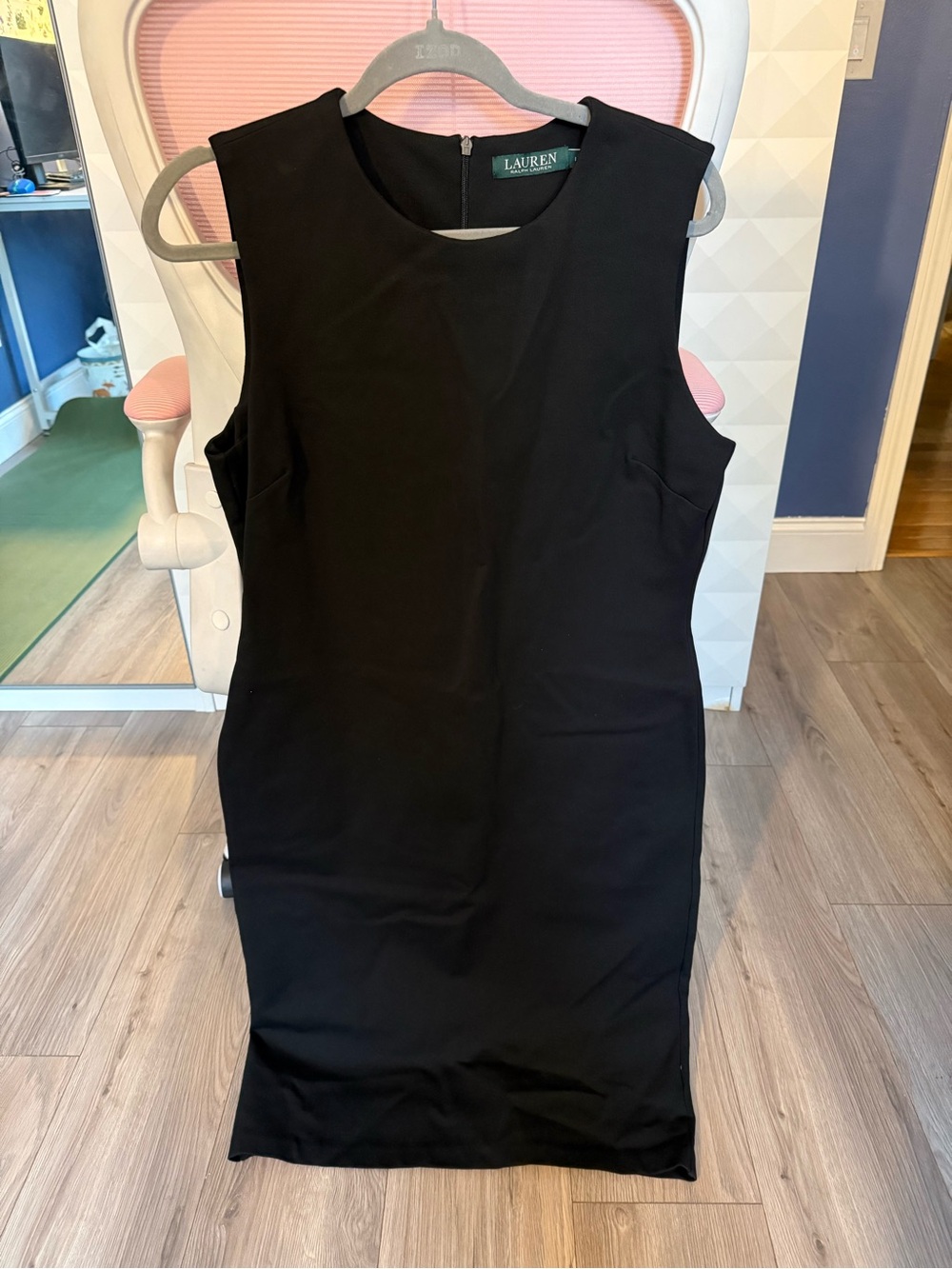 Lauren by Ralph Lauren Black Sleeveless Midi Sheath Dress